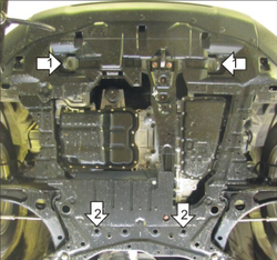 Защита стальная 3 мм Д, КПП Mitsubishi ASX MOTODOR.11312