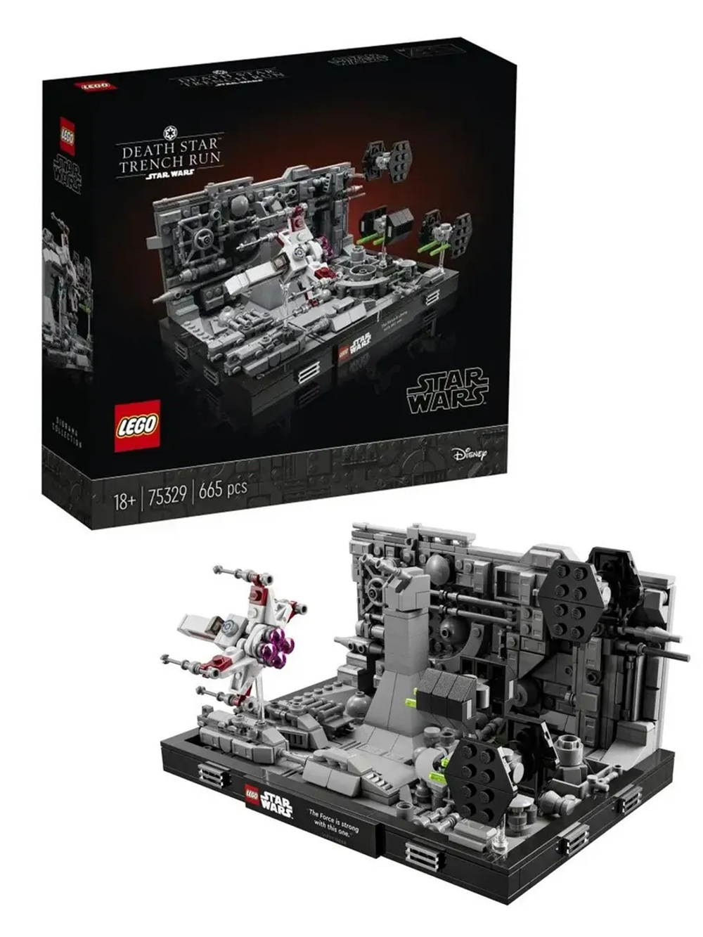 LEGO Star Wars 75329 «Диорама: Пролет над Звездой Смерти» — коллекционный набор для фанатов космической саги