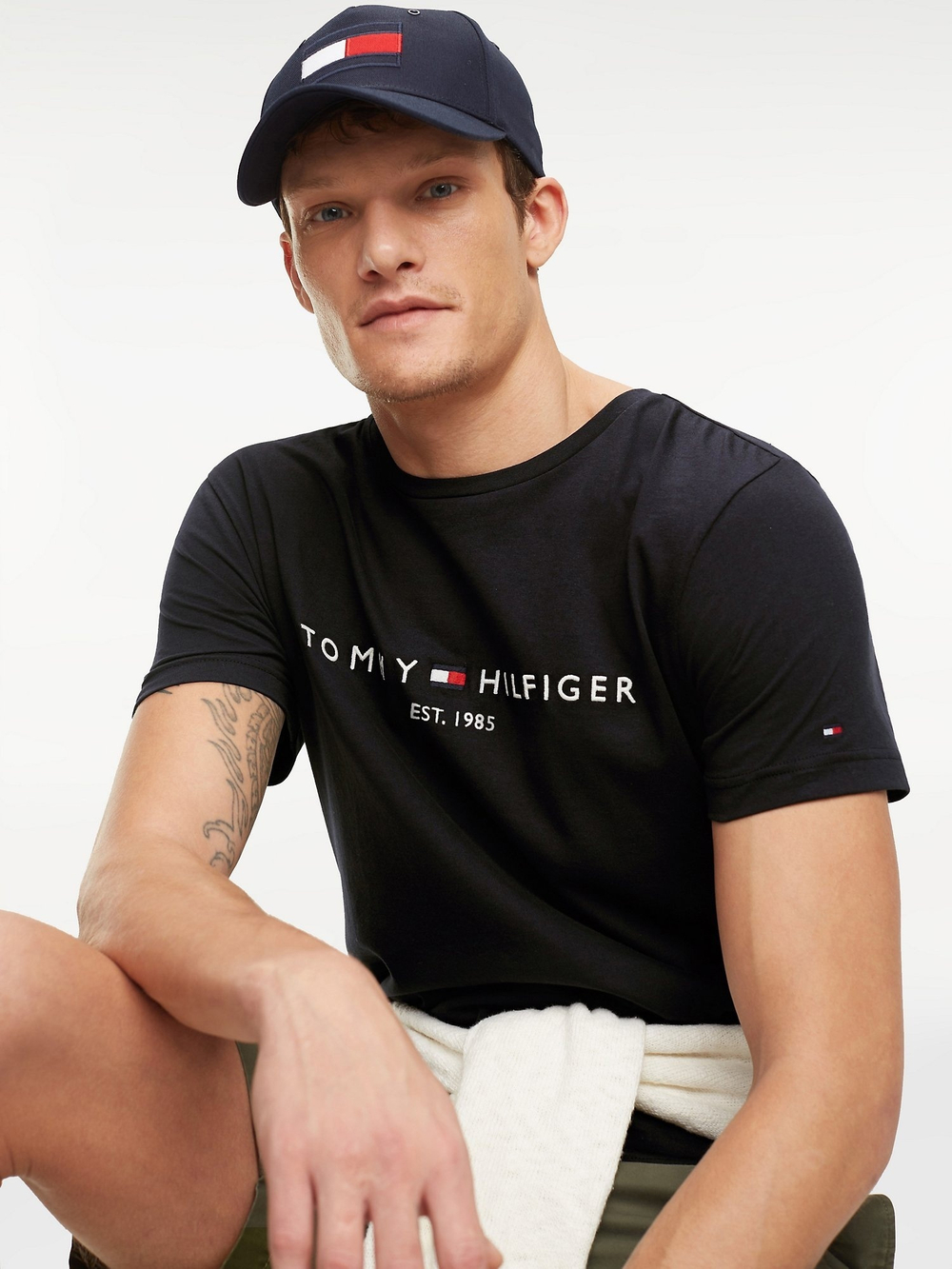 Футболка Tommy Hilfiger Organic Cotton Tommy Logo Jet Black