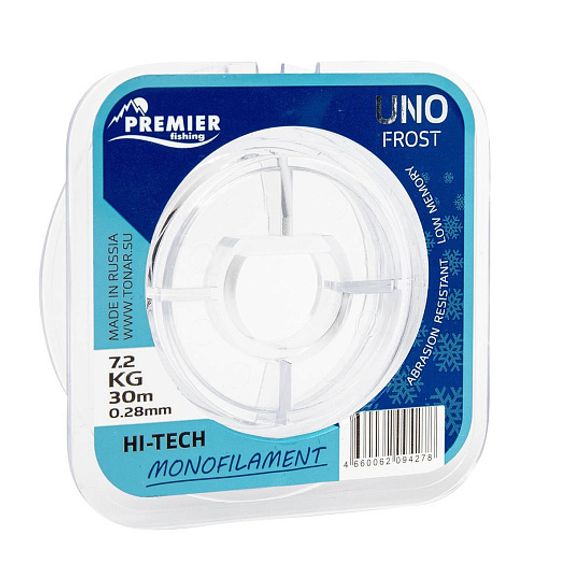 Леска UNO FROST 0,28mm/30m Clear Nylon PREMIER fishing (PR-UF-T-028-30)