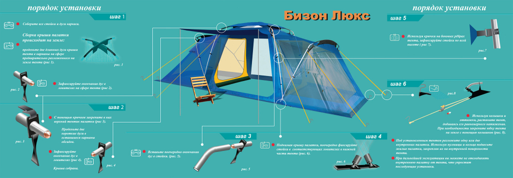 КЕМПИНГОВАЯ ПАЛАТКА NORMAL БИЗОН ЛЮКС