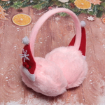 Наушники меховые «Новогодний колпак», микс 3 цвета (серый, белый, розовый, 52*1,5см