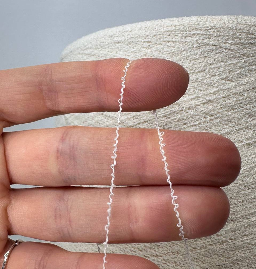 FLIP - Azeta Filati; 65% хлопок, 35% п/а; 1400м/100гр; минибукле; col. 84 NATURALE, цвет: молочный; S714 MP