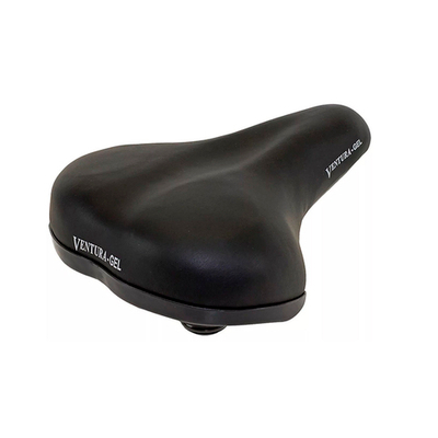 Седло  комфорт GEL 254х208мм с закрыт. резин. пружинами-эластомер + гель. с боковой защитой (20) чер