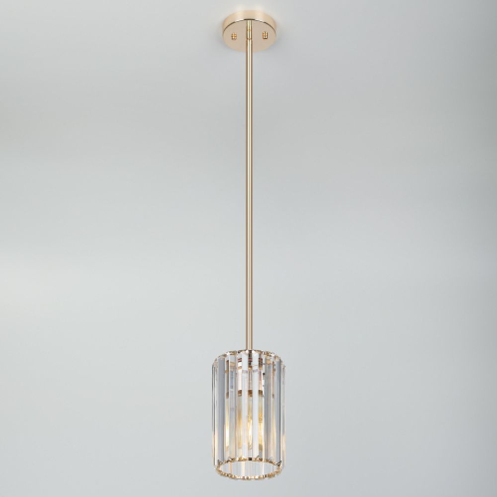 Светильник подвесной (подвес) Rivoli Suzanne 1052-201 1 х Е27 40 Вт хрусталь | Хрусталь