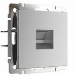 Розетка для интернета  Werkel WL06-RJ-45 серебряный