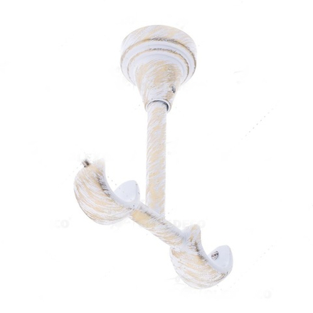 Кронштейн потолочный двойной d19/19 мм, цвет белое золото ампир