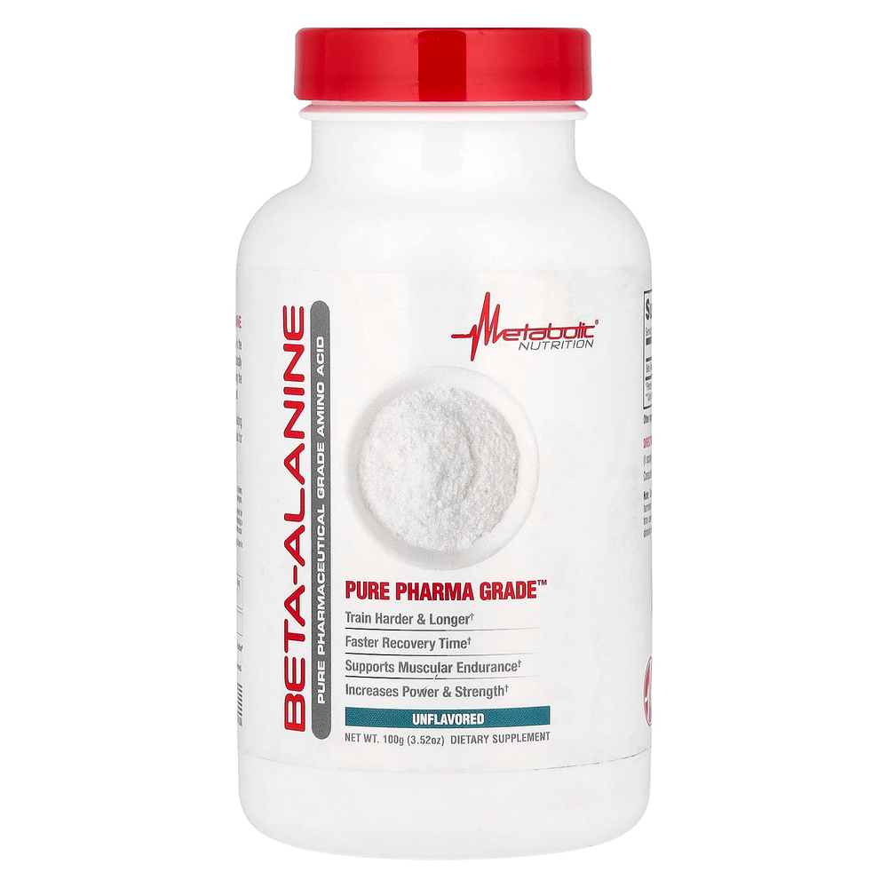 Metabolic Nutrition, Бета-аланин, без добавок, 100 г (3,52 унции)