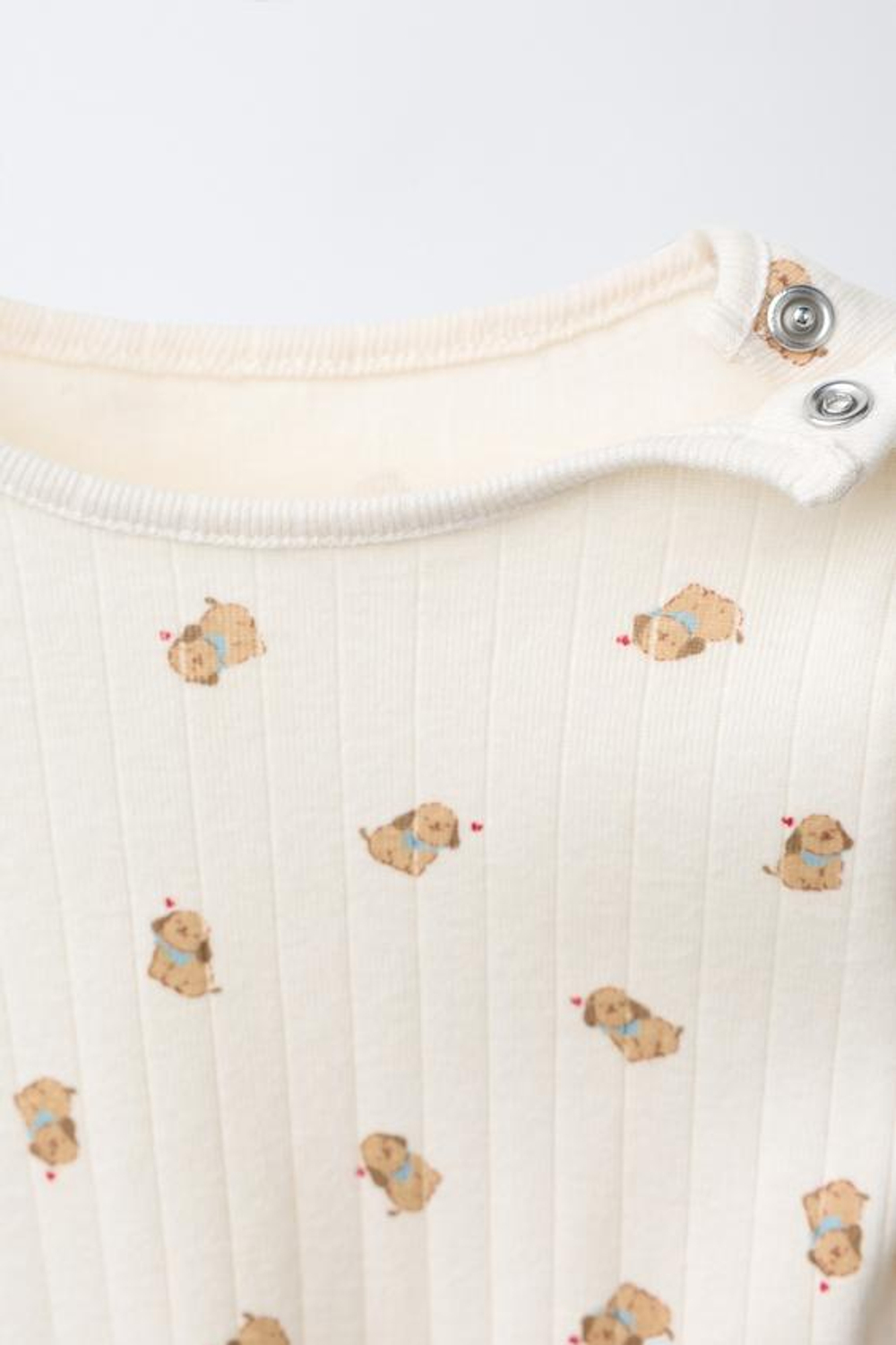 ZARA КОМПЛЕКТ ИЗ КУРТКИ, БОДИ И ЛЕГГИНСОВ С ПРИНТОМ «СОБАКИ», ЭКРЮ