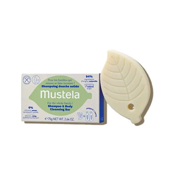 Гель-шампунь Mustela твердый для головы и тела 2 в 1, 75г