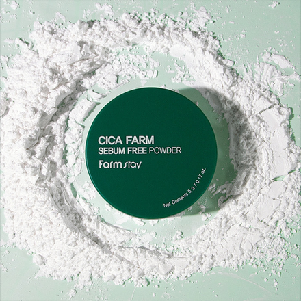 FarmStay Матирующая рассыпчатая пудра с центеллой азиатской - Cica Farm Sebum Free Powder, 5г