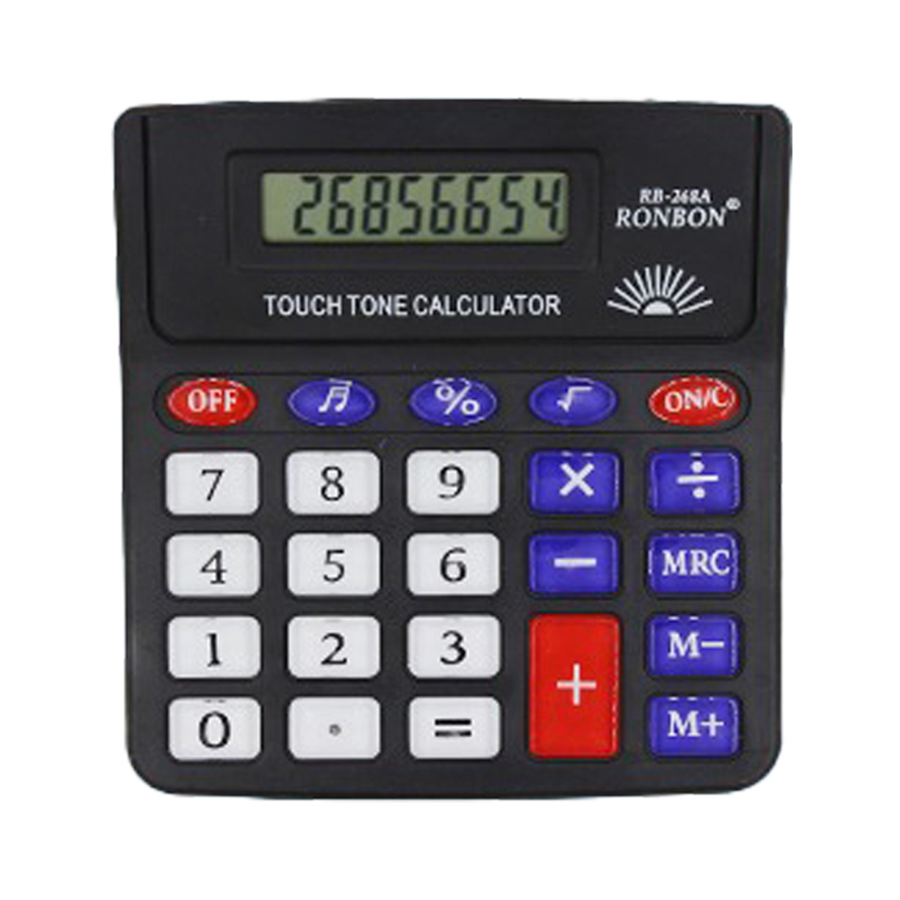 Калькулятор настольный Ronbon 8 Bit, LCD, 12*13*2 см, чёрный