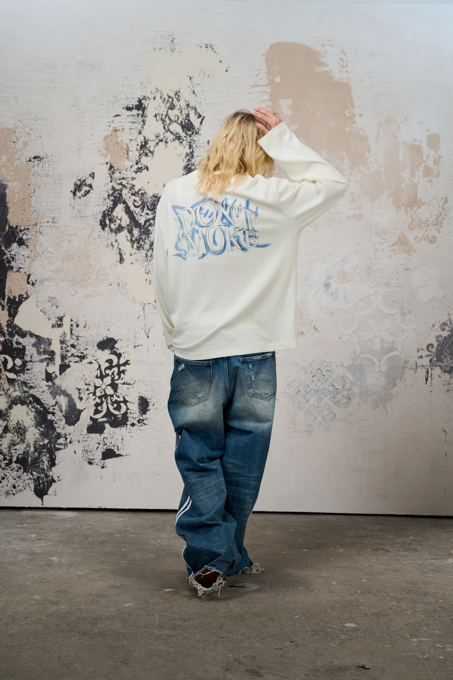 Лонгслив DONSMOKE "Graffiti Tag" Waffle Longsleeve