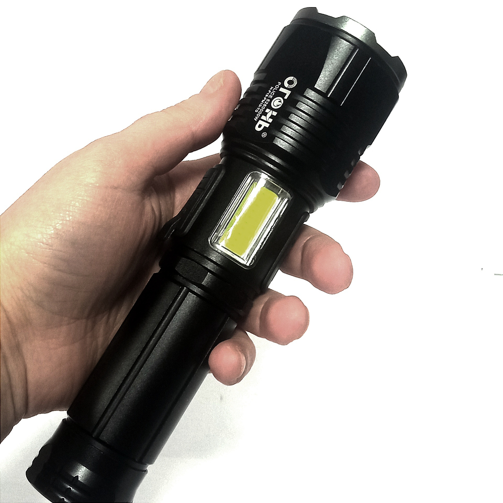 Фонарь ручной, яркий "Белый лазер" Огонь H-P19-PM10-TG Police