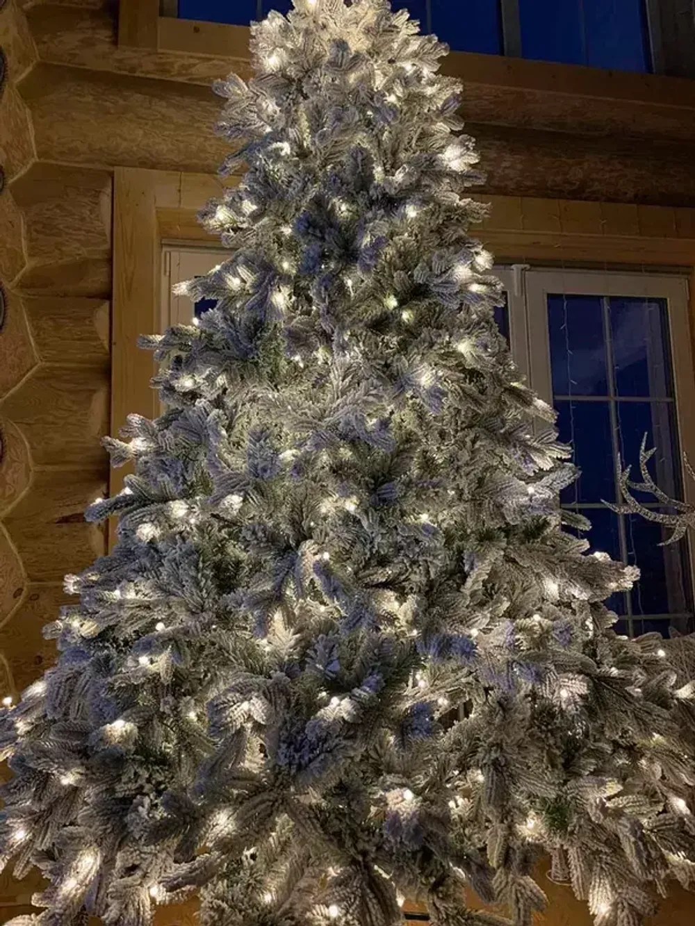 Заснеженная елка «Аляска» (Литая+пвх) 240 см / 2.4 м