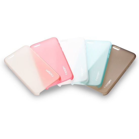 Sgp Spigen Case AirSkin 0.4mm Gray SGP11079 - Ультратонкая, шершавая накладка для iPhone 6 / 6S