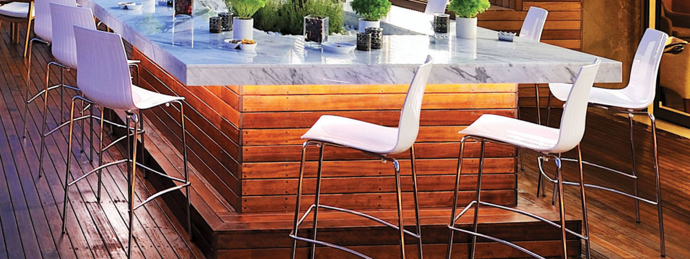 Стул пластиковый барный Papatya X-Treme BSL, хромированный, белый