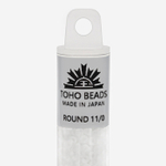 Японский бисер TOHO Round 11/0 (№1F), прозрачный матовый