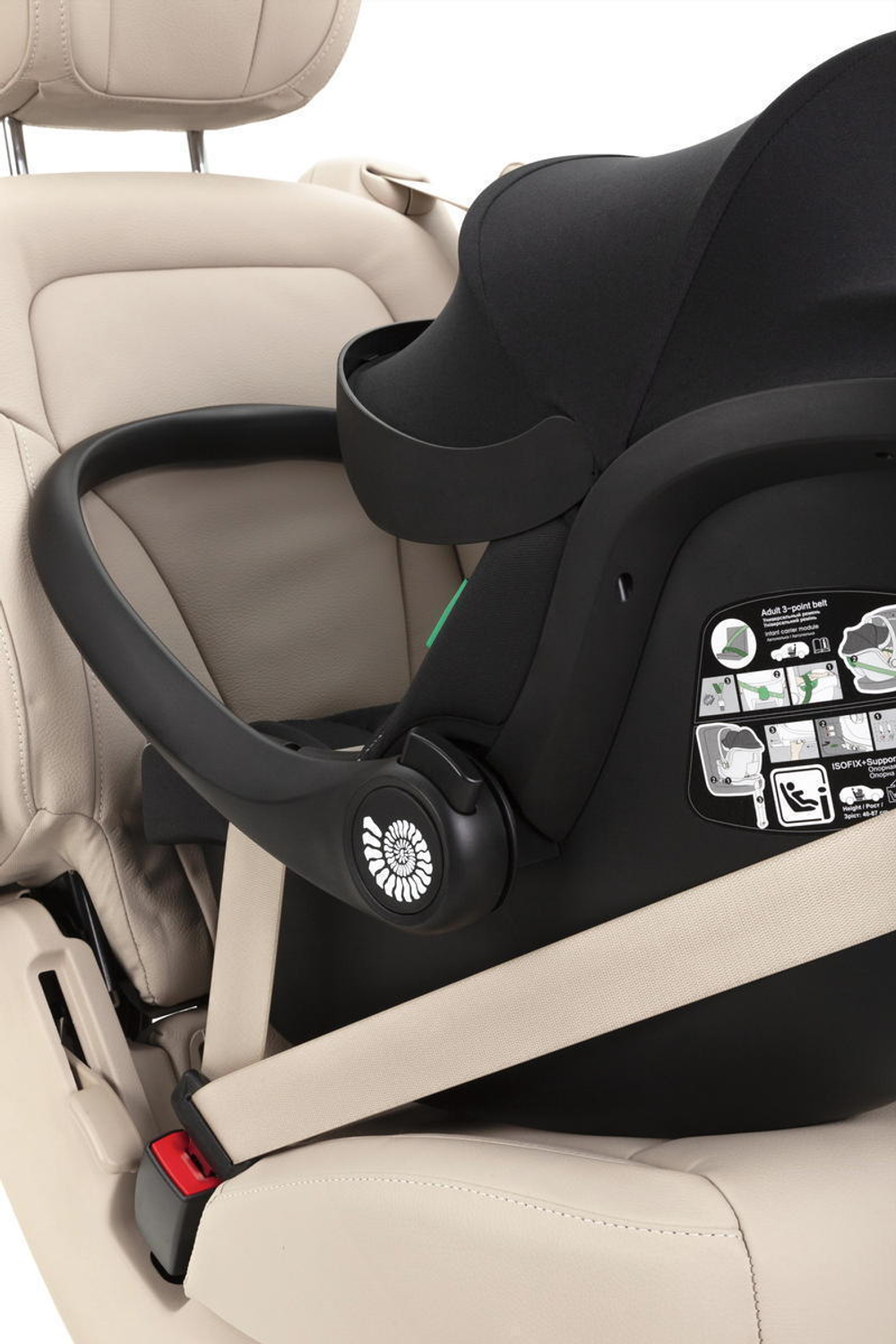 Коляска Carrello Vector CRL-6550 Ammonite AY329 Pro Absolute Black с базой Isofix 3 в 1 Coral Beige