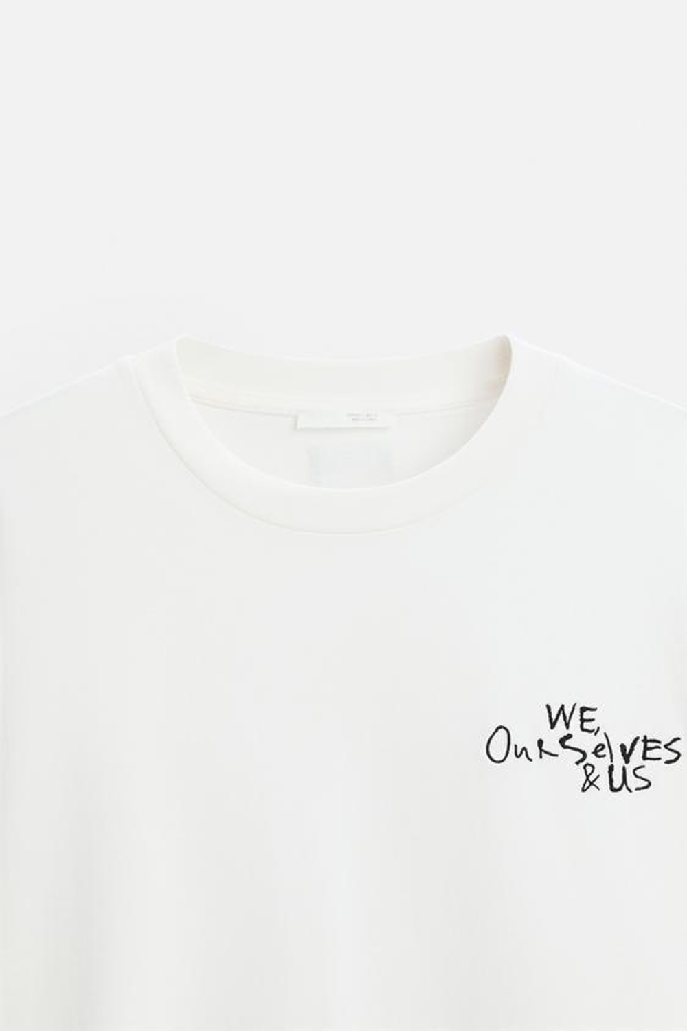 ZARA ФУТБОЛКА С ФОТОПРИНТОМ, БЕЛЫЙ