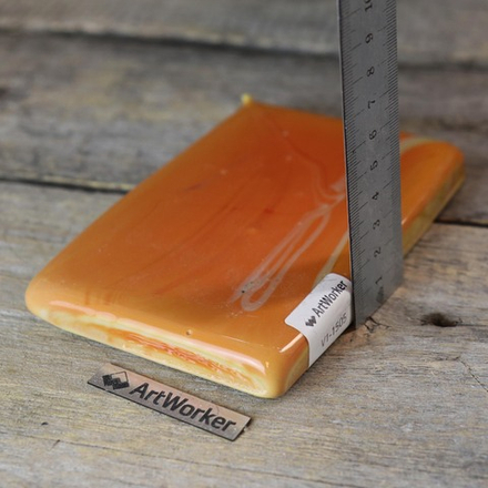 Смальта зеленовато-оранжевого цвета, 600 гр, в кирпичиках V1-1505