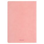 Тетрадь 48 л. без линовки обложка кожзам под замшу, сшивка, A5 (147х210мм), РОЗОВЫЙ, BRAUBERG CAPRISE, 403860