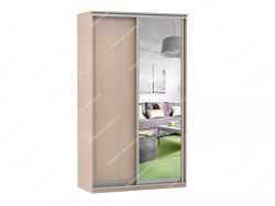 Шкаф купе Модерн 1190х450 2-х дверный 2-х секционный зеркало ясень