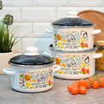 Набор кастрюль "Папин завтрак" (2л, 3л, 4л)