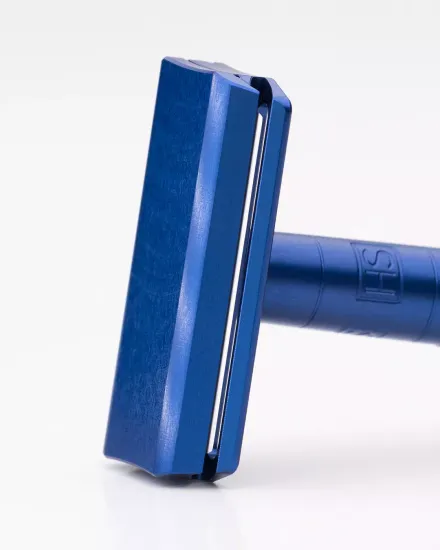 Т-образная бритва (станок) Henson Shaving AL13 v2.0, синяя, Mild