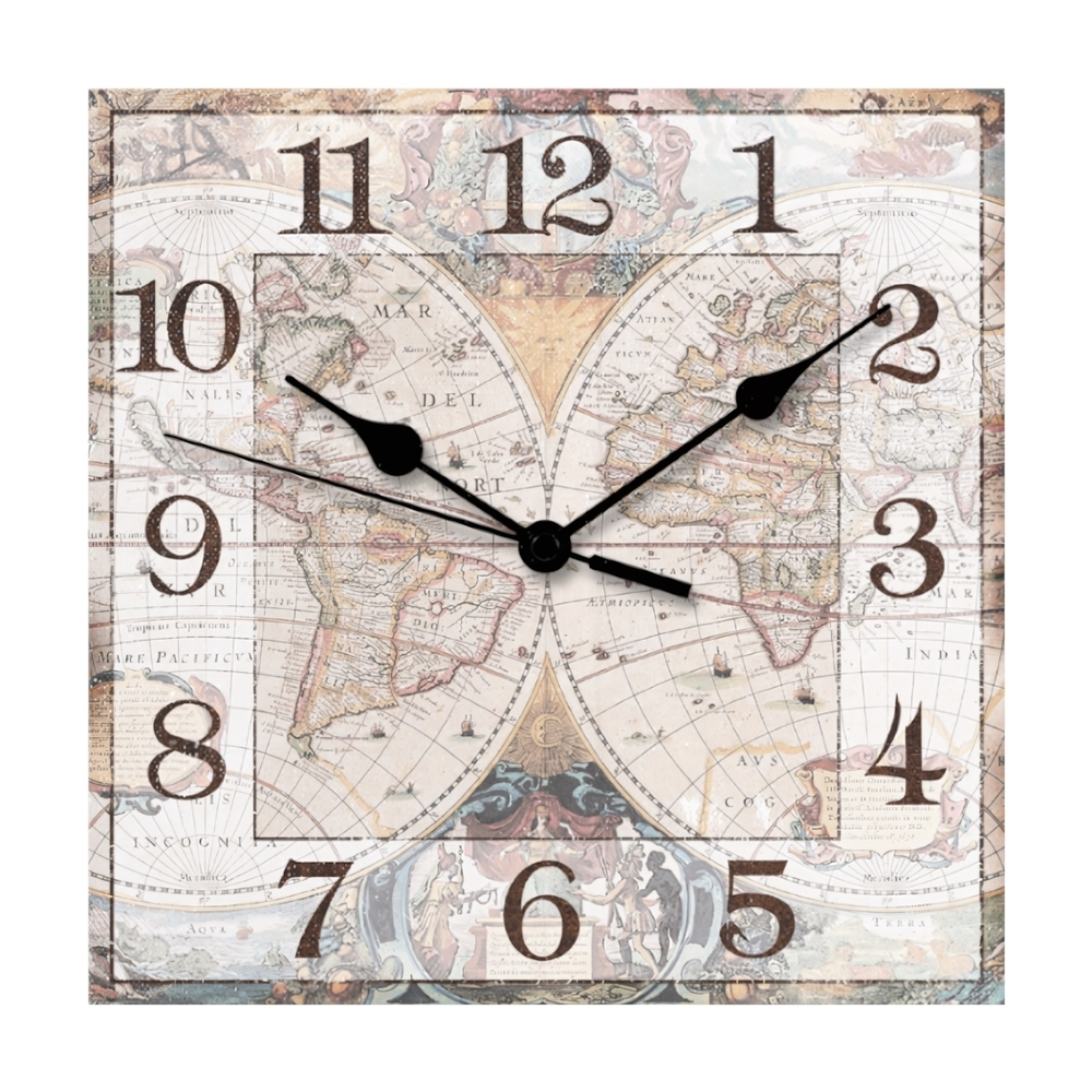 Часы настенные МДФ, 285 мм х 285 мм, открытые стрелки (без стекла), кварцевый механизм с плавным ход