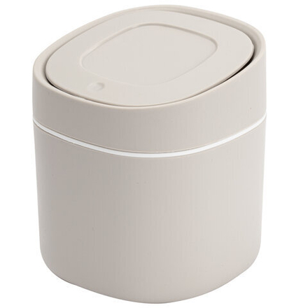 Контейнер, урна, ведерко для мусора с микролифтом НАСТОЛЬНОЕ, 2,8 л, 155х135 мм, серый, BOOMHOUSE (БУМХАУС), 238899