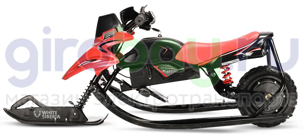 Детский электроснегокат White Siberia BELEK 800W - Красный фото №3