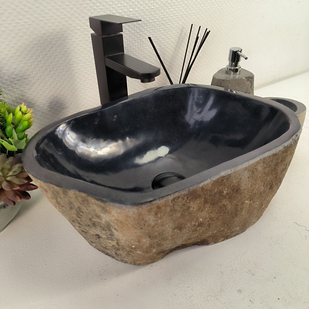Раковина из речного камня RS-65599 43*40*15 0856