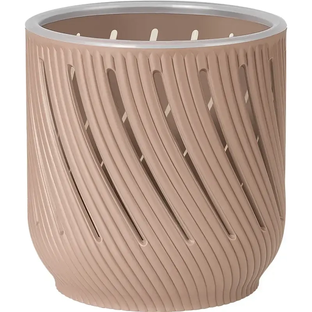 Кашпо для цветов пластиковое 2л d-14,5см «Fleurs» Фраппе