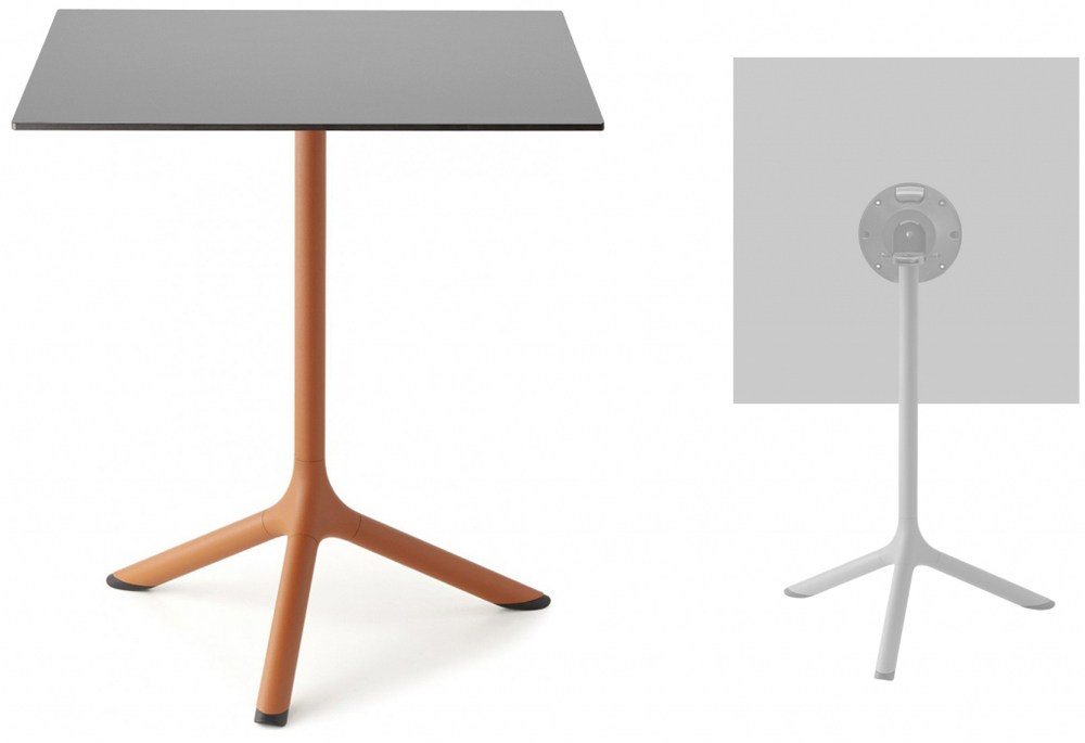 Стол ламинированный обеденный складной Scab Design Tripe Folding, терракотовый, светло-серый