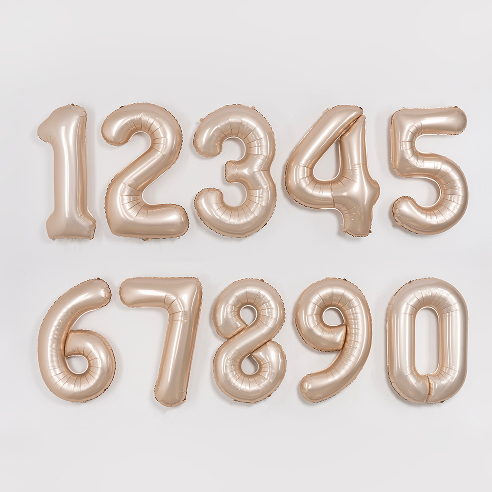 Цифра 6 Slim, Звездное Золото, Матовый в упаковке 40" Fm