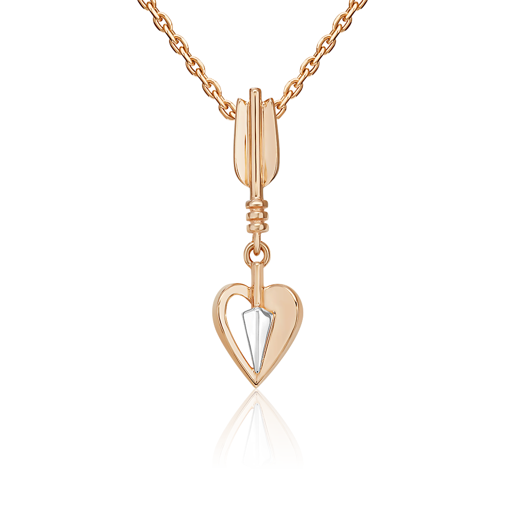 Подвеска «Стрела Купидона» из красного золота