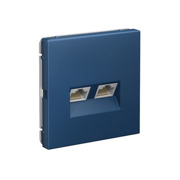 Розетка двойная компьютерная ArtGallery RJ45+RJ45 кат. 6A механизм аквамарин SE GAL001188