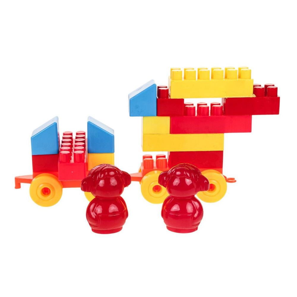 Пластмассовый игрушечный набор "Конструктор 130 деталей", пакет