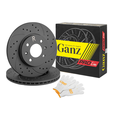 Диск тормозной передний перфорированный PRO-Line с покрытием (компл.2 шт) KIA Picanto III 17 GANZ GIJ06233S