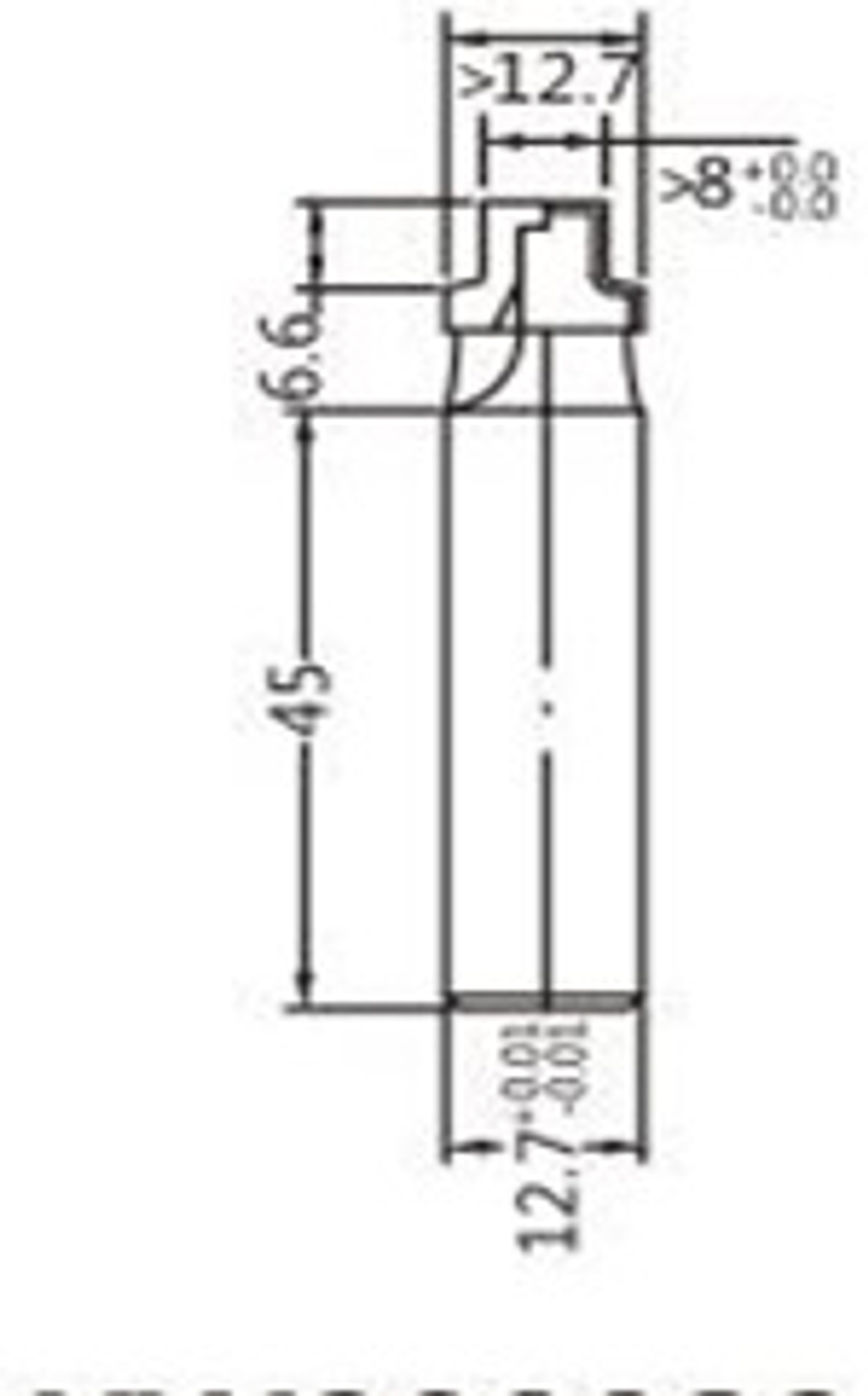 Фреза алмазная филёночная нижний подшипник D.12x9,9x51,6 S.12 Z=2