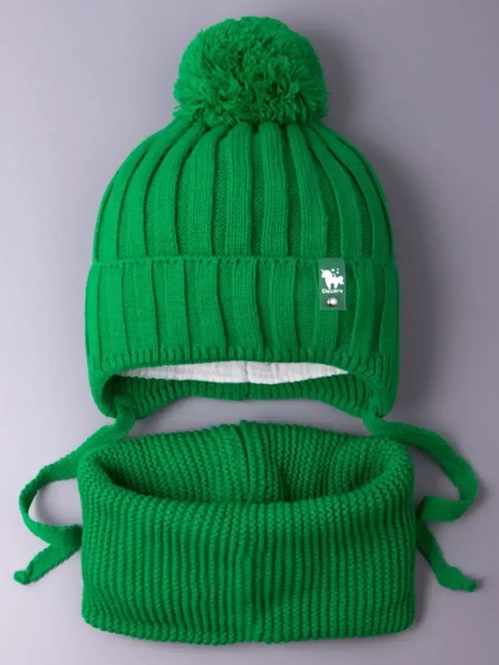 Шапка для девочек и снуд осенняя