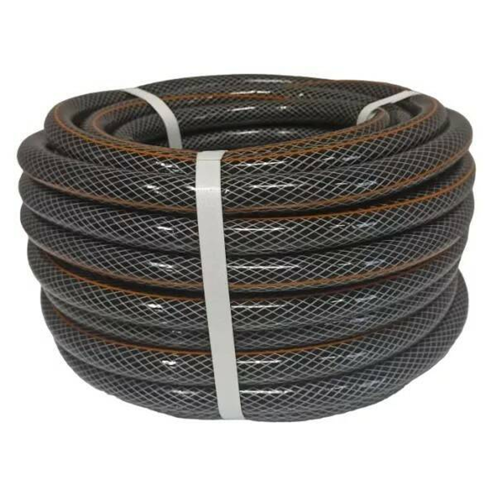 Шланг ПВХ цветной 20мм 25м color Black-orange 04