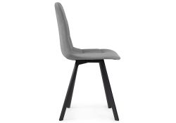 Обеденная группа Эделин светло-серый / бетон / черный матовый