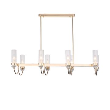 SL1402.223.08 Люстра подвесная ST-Luce Латунь/Прозрачный  E14*8 40W Elegra