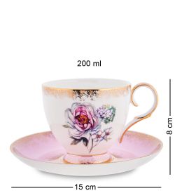 Pavone JK-125 Чайный сервиз 22 пр. на 6 перс. «Цветок Неаполя» (Fiore Napoli  )