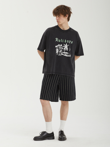 Мужские Шорты Stripe Baggy Denim