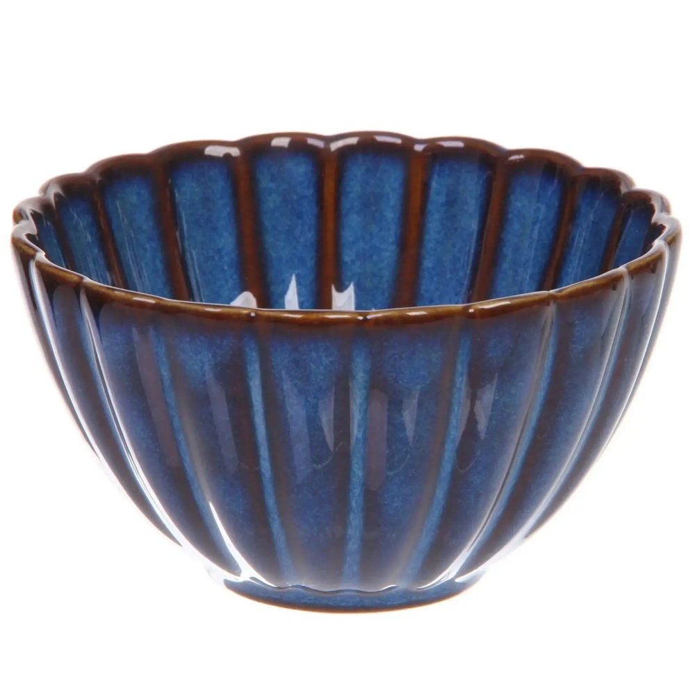 Салатник керамический «Верона» 500мл ромашка синяя 11*6,5см