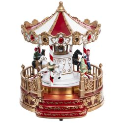 GAEM Фигурка декоративная "Рождество" (4 мелодии, подсвет, движ, 3xAA н/п, +USB), L18 W20 H23 см