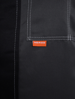 Костюм Nerss «МАНХЕТТЕН», куртка + полукомбинезон. Черный с серым.